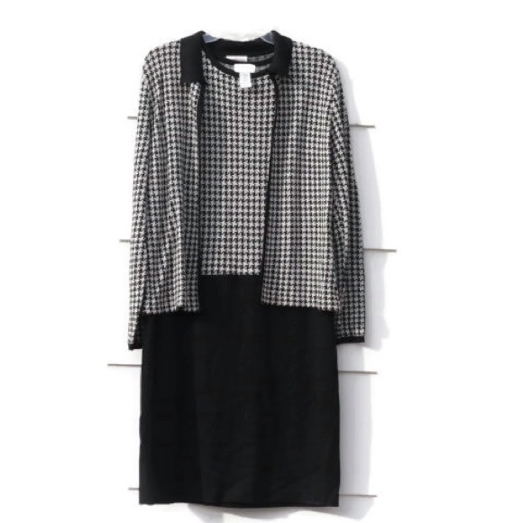 Blazer Liz Claiborne Liz Sport - Taille 8, Motif Pied-de-poule (houndstooth) - Occasion Très Bon état